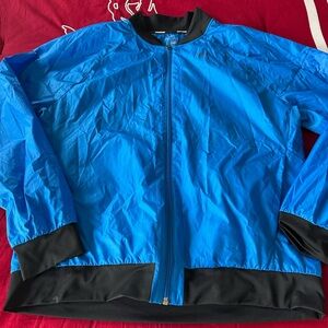 Nike Men's Vibrant Blue Windbreaker Jacket with matching Dri-fit hat